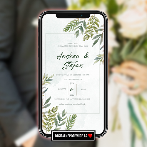 Digitalna pozivnica za vencanje V04