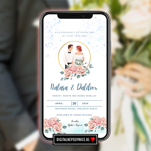 Digitalna pozivnica za vencanje V10