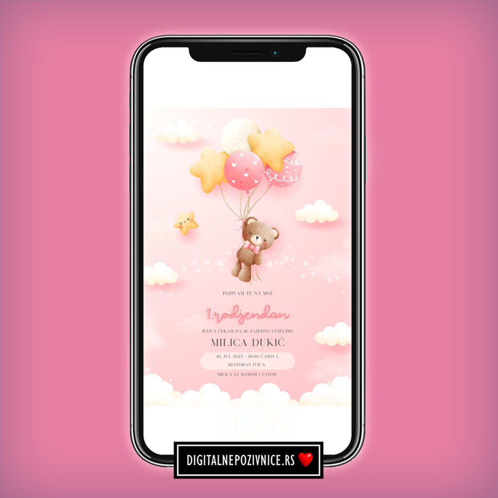 Digitalna pozivnica za rodjendan i krstenje medica