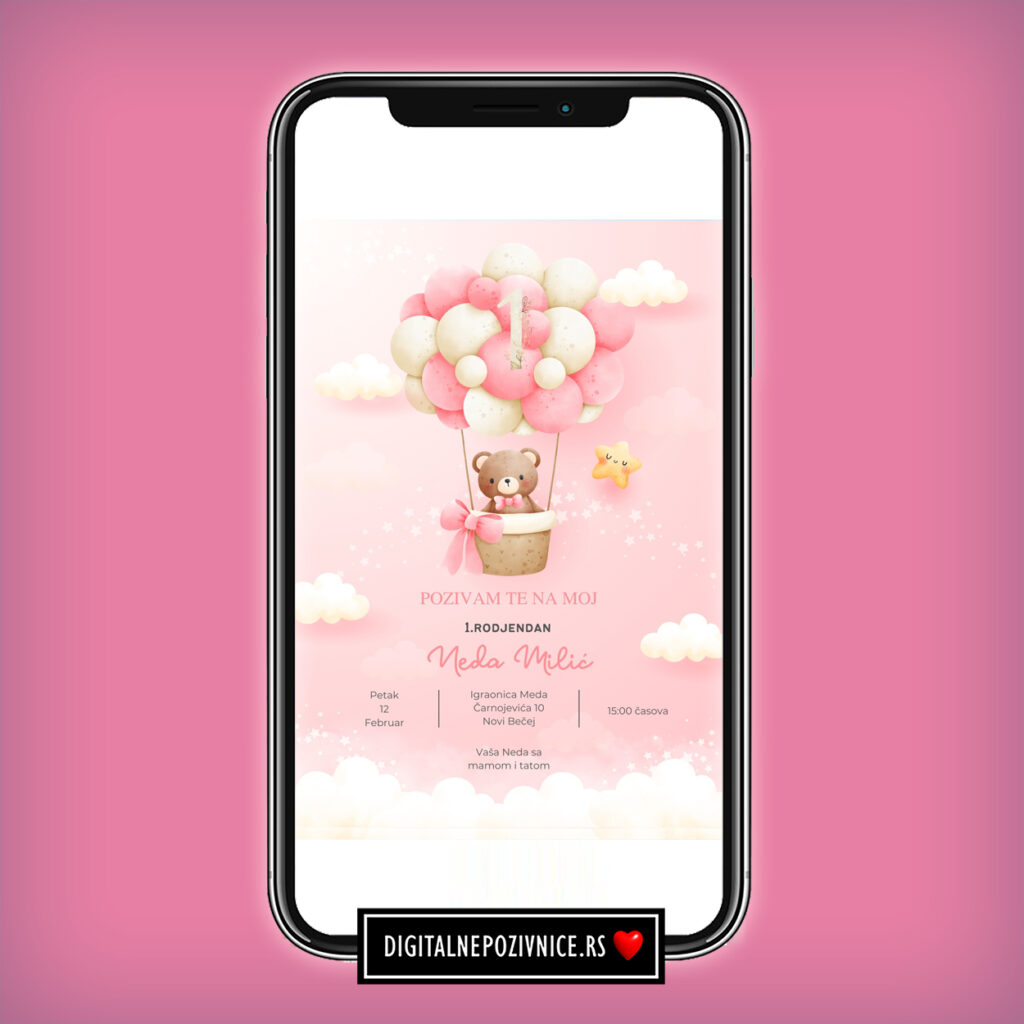 Digitalna pozivnica za rodjendan i krstenje medica